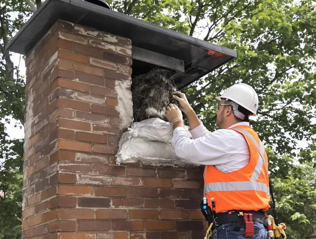 Humane removal of debris and animals by Akron Chimney Sweep in Akron, OH