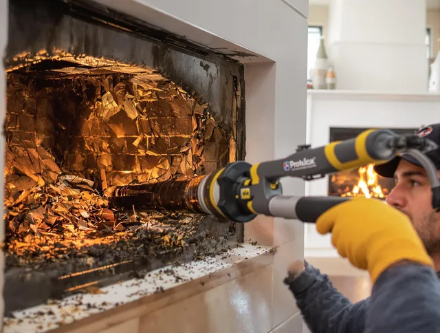 Professional chimney cleaning by Akron Chimney Sweep in Akron, OH