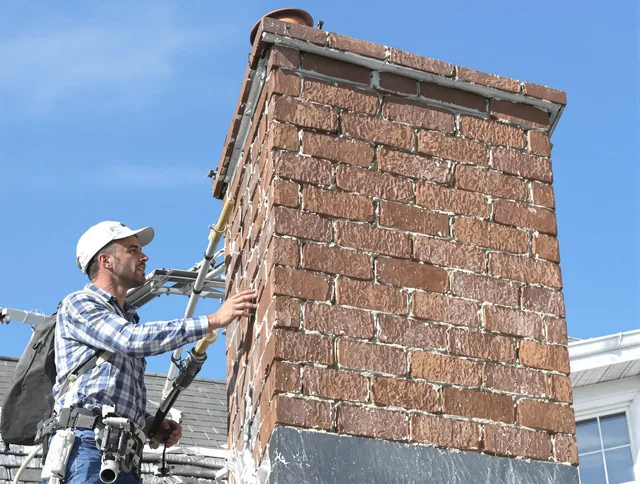 Brickwork for a chimney rebuild by Akron Chimney Sweep in Akron, OH