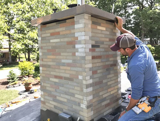 Akron Chimney Sweep completing a modern chimney remodel in Akron, OH