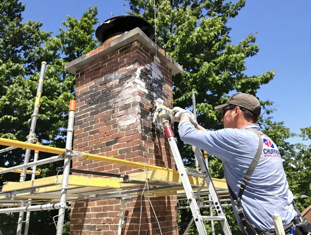 Structural chimney repair by Akron Chimney Sweep in Akron, OH