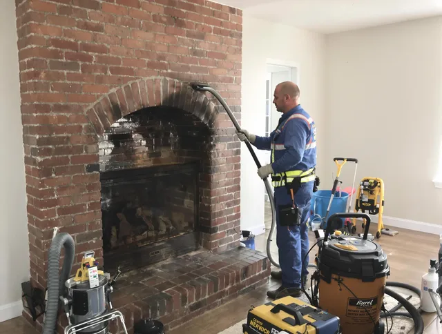 Akron Chimney Sweep expert performing detailed chimney sweep in Akron, OH