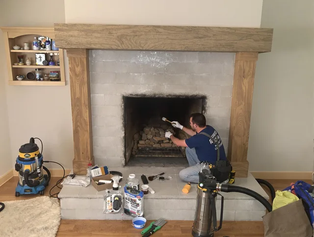 Detailed creosote removal process by Akron Chimney Sweep in Akron, OH