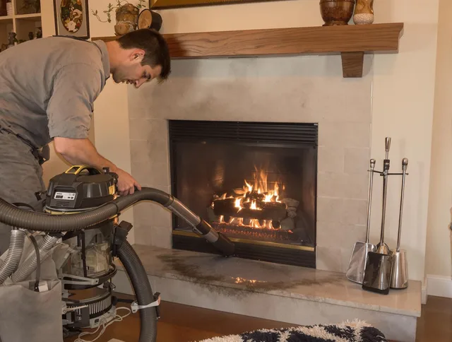 Routine fireplace upkeep by Akron Chimney Sweep in Akron, OH