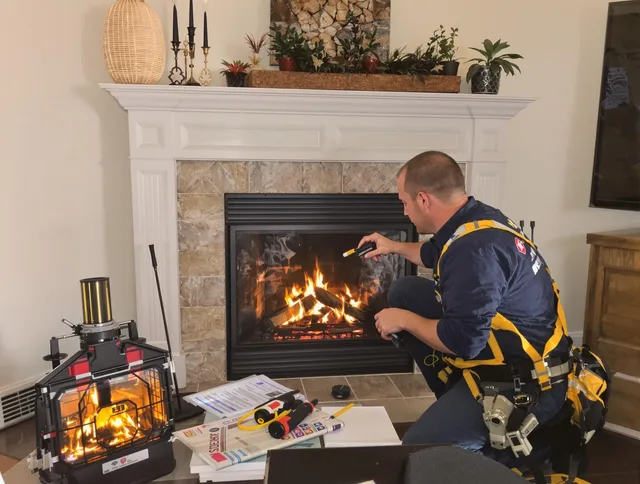 Safety-focused fireplace inspection by Akron Chimney Sweep in Akron, OH